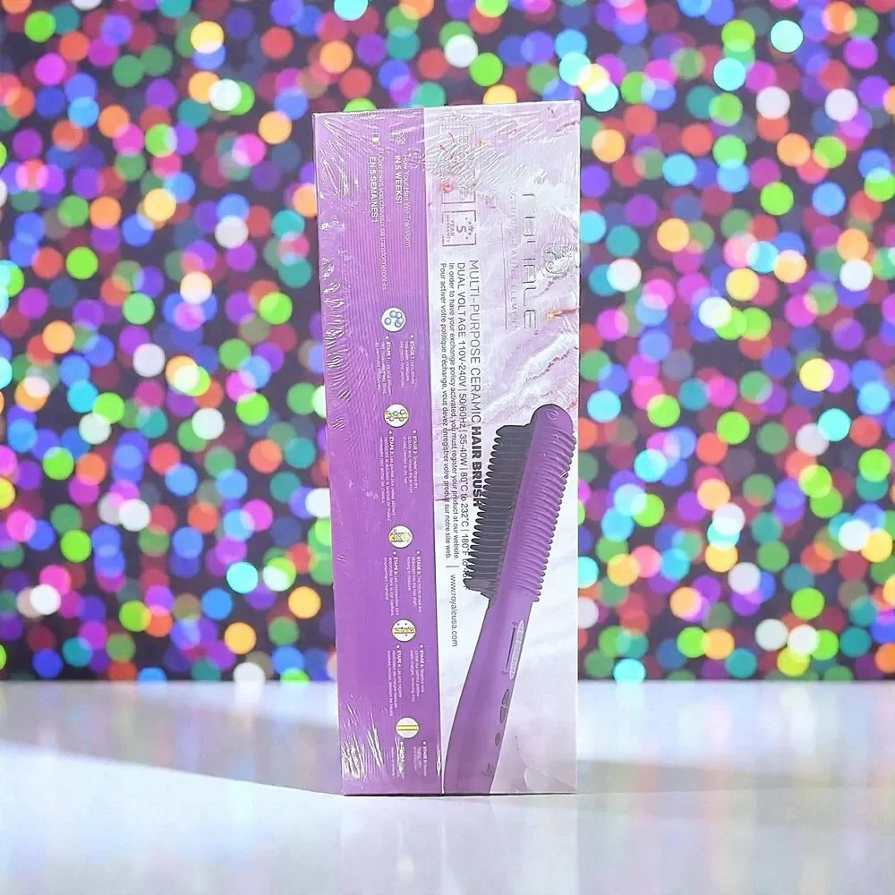 Royale Multi-Purpose Ceramic Hair Brush in Purple/Violet New in Sealed Box